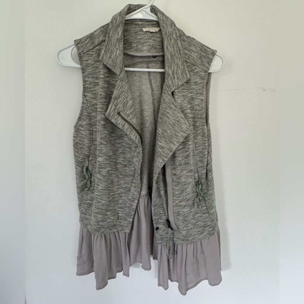 Gray sleeveless vest